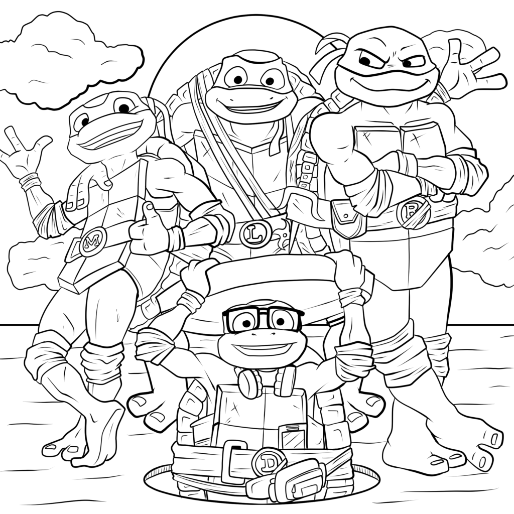 Tales Of The Teenage Mutant Ninja Turtles Coloring Sheets