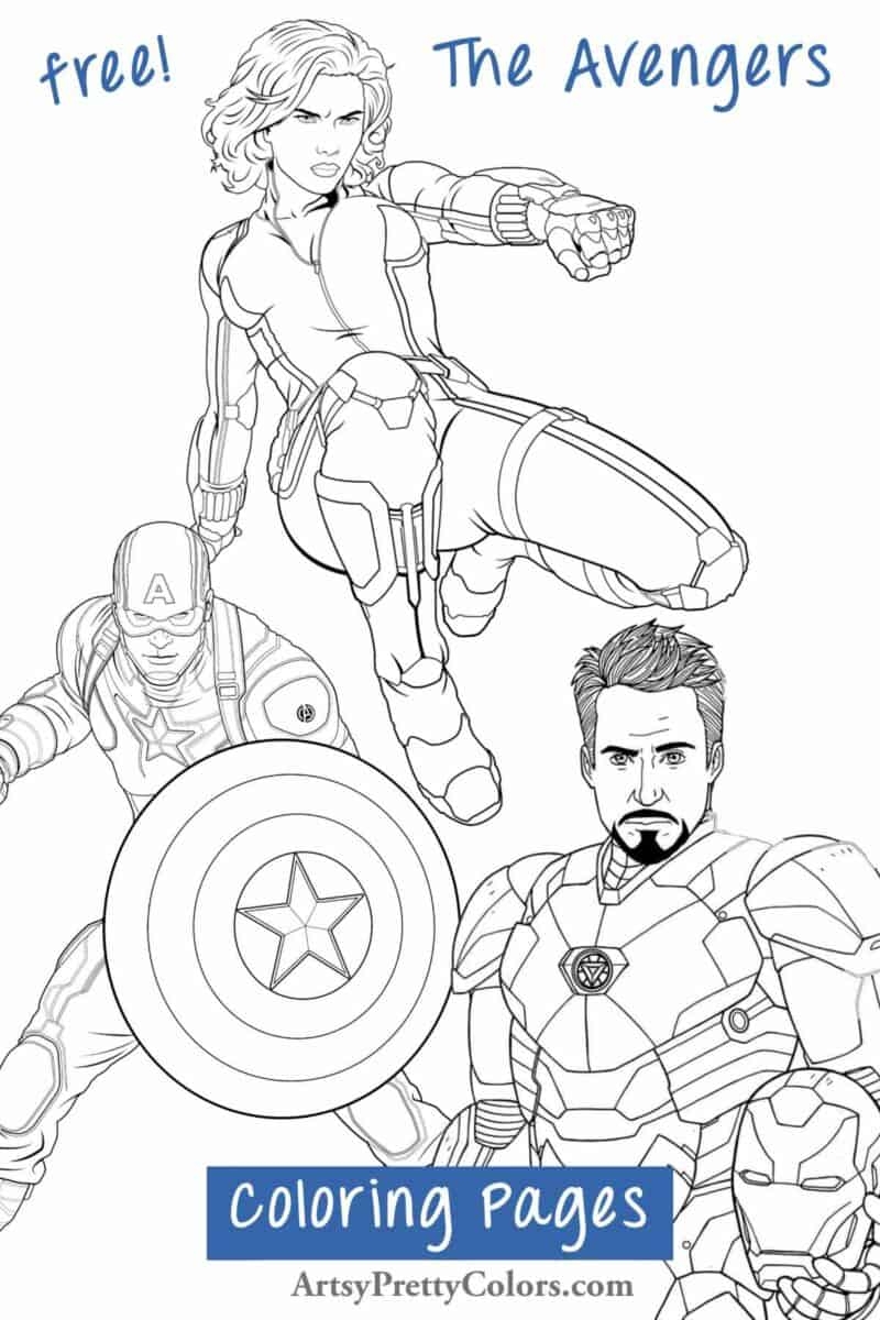 avengers colouring in pages