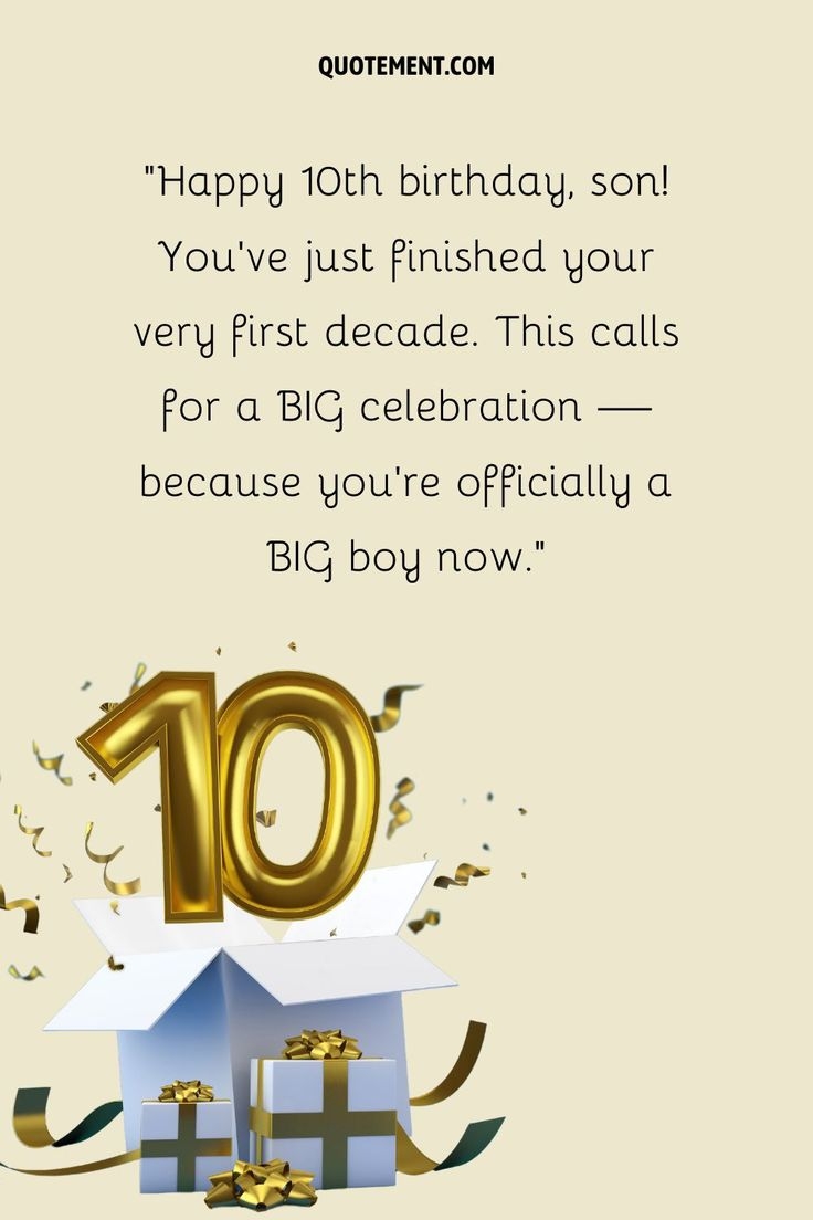 Wishes For 10th Birthday