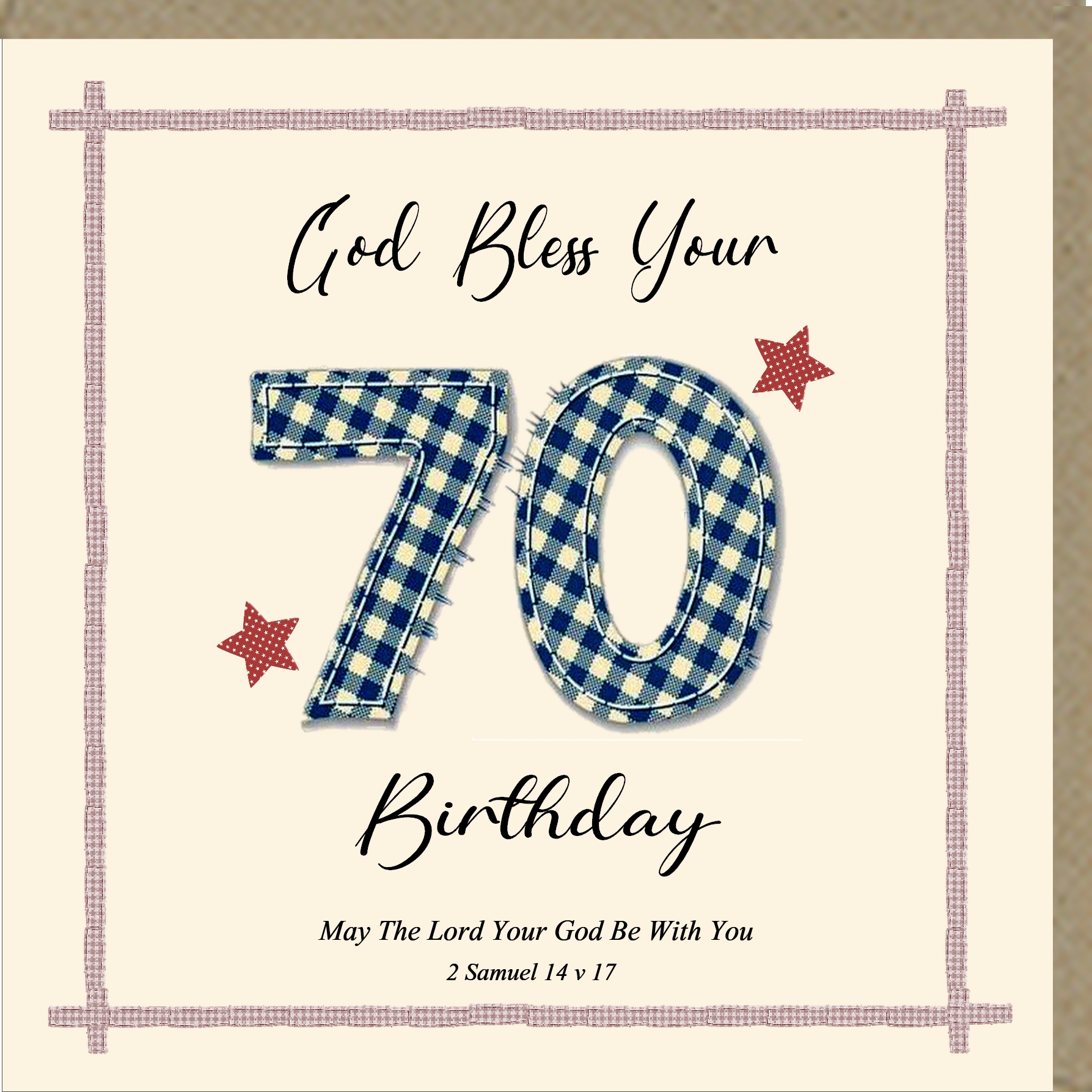 70 Birthday Greetings Card The Christian Shop