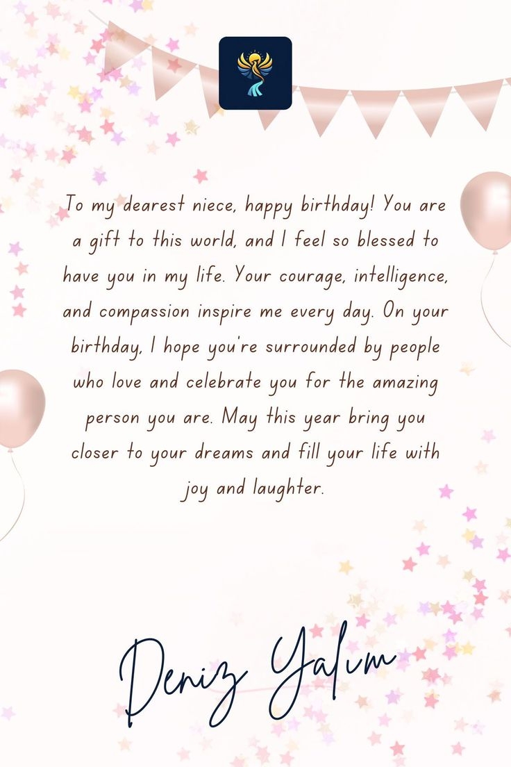 70 Heart Touching Birthday Wishes For Niece Deniz Yal m