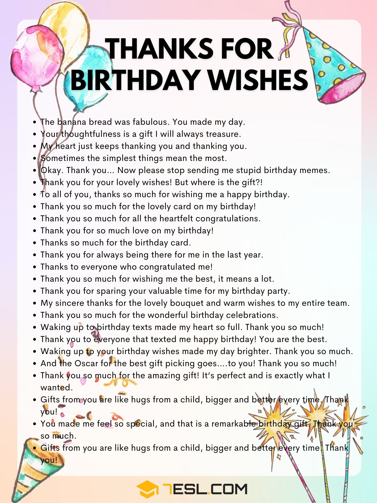 facebook thanks for birthday wishes