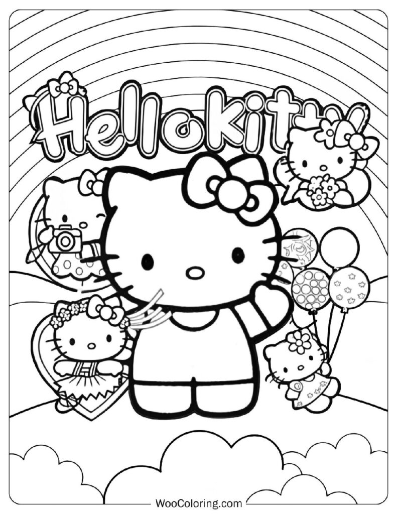 Kitty Coloring Pages Free
