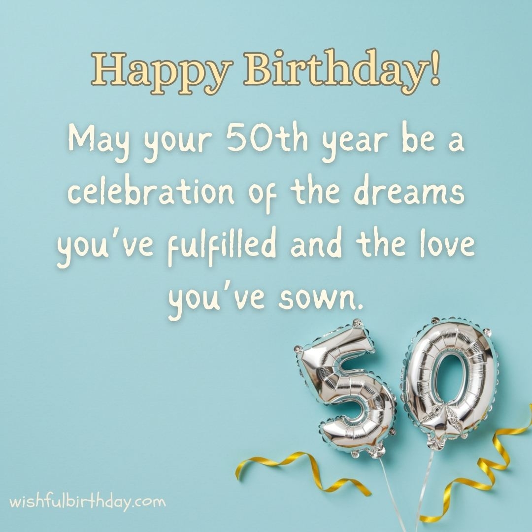 77 Happy 50th Birthday Wishes And Images For Family And Friends Wishful Birthday