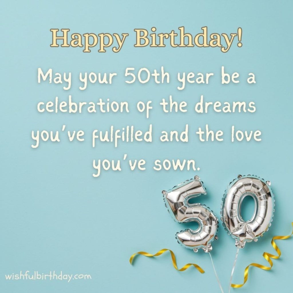 77 Happy 50th Birthday Wishes And Images For Family And Friends Wishful Birthday