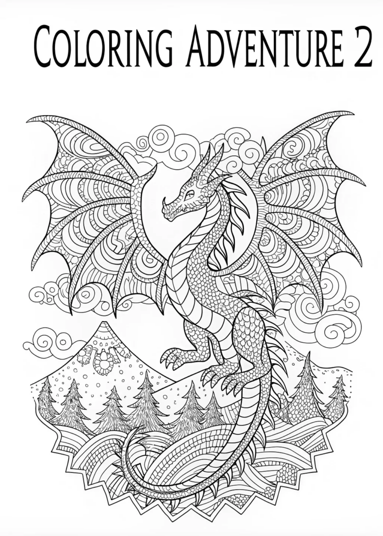 printable coloring pages of dragons
