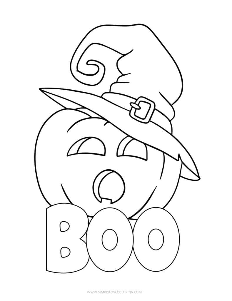easy cute halloween coloring pages