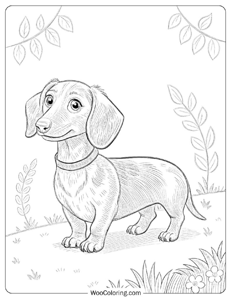dachshund dog coloring pages