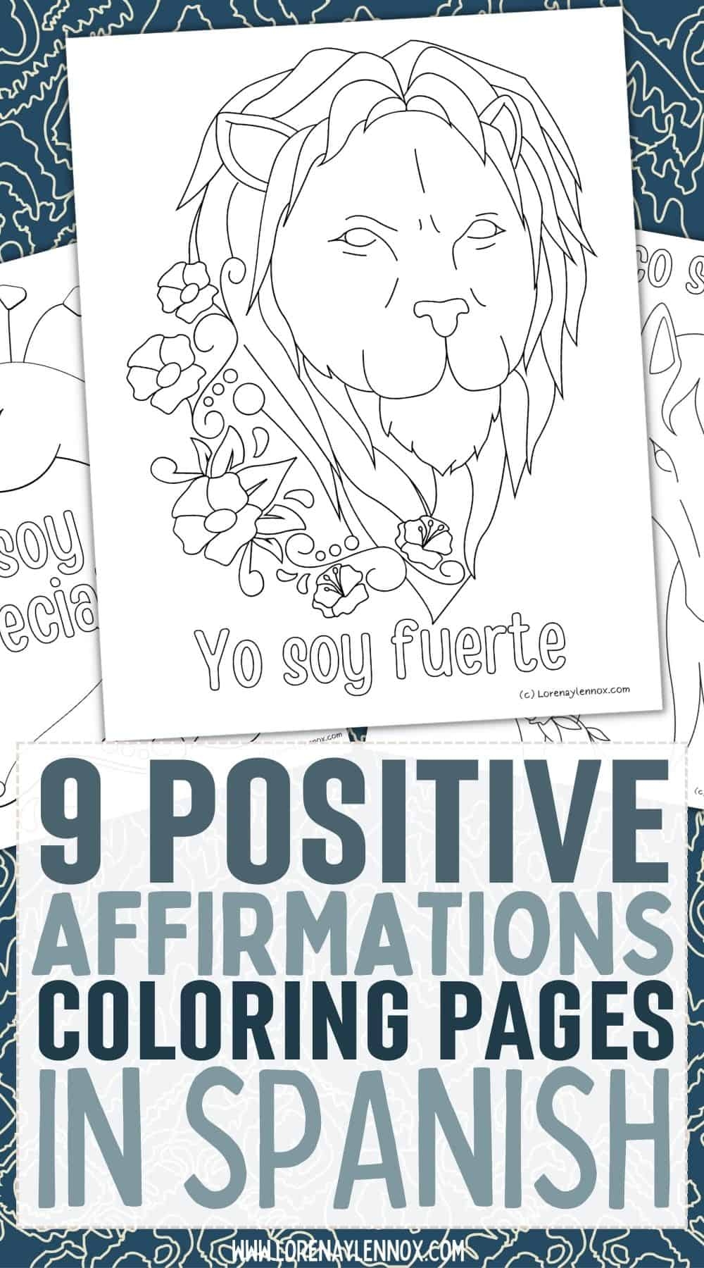 9 Positive Affirmations Coloring Pages For Kids In Spanish Free Printable Bilingual Beginnings