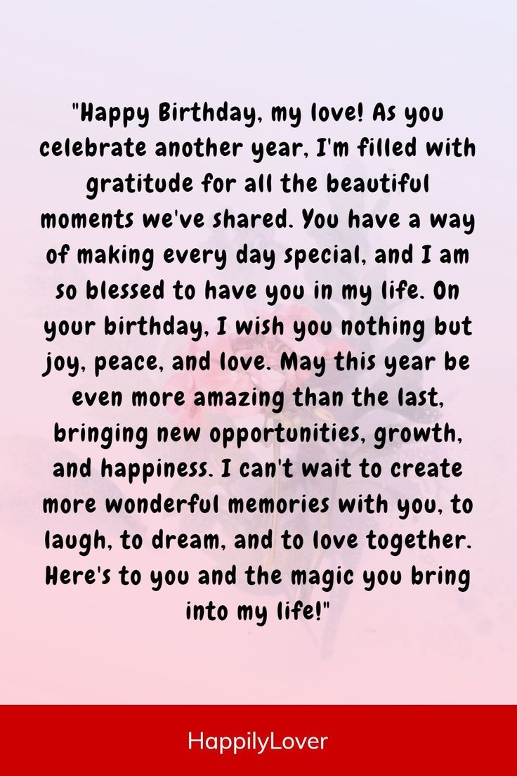 Love Birthday Wishes For Him