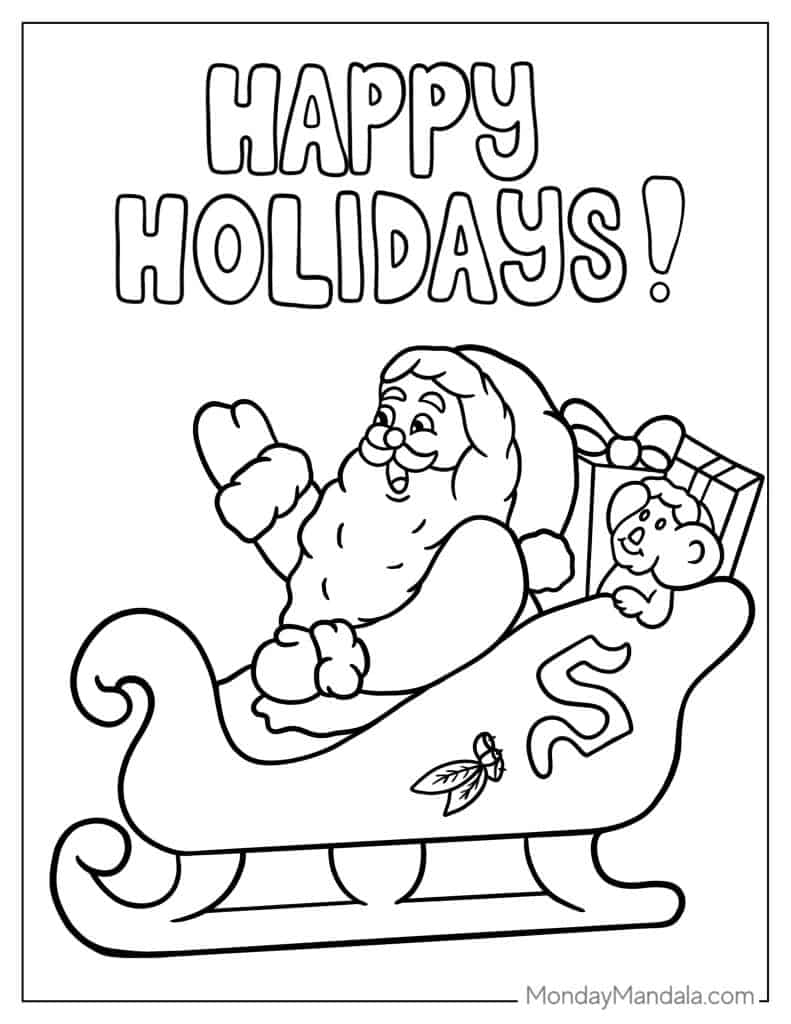 94 Santa Coloring Pages Free PDF Printables 94 Santa Coloring Pages Free PDF Printables