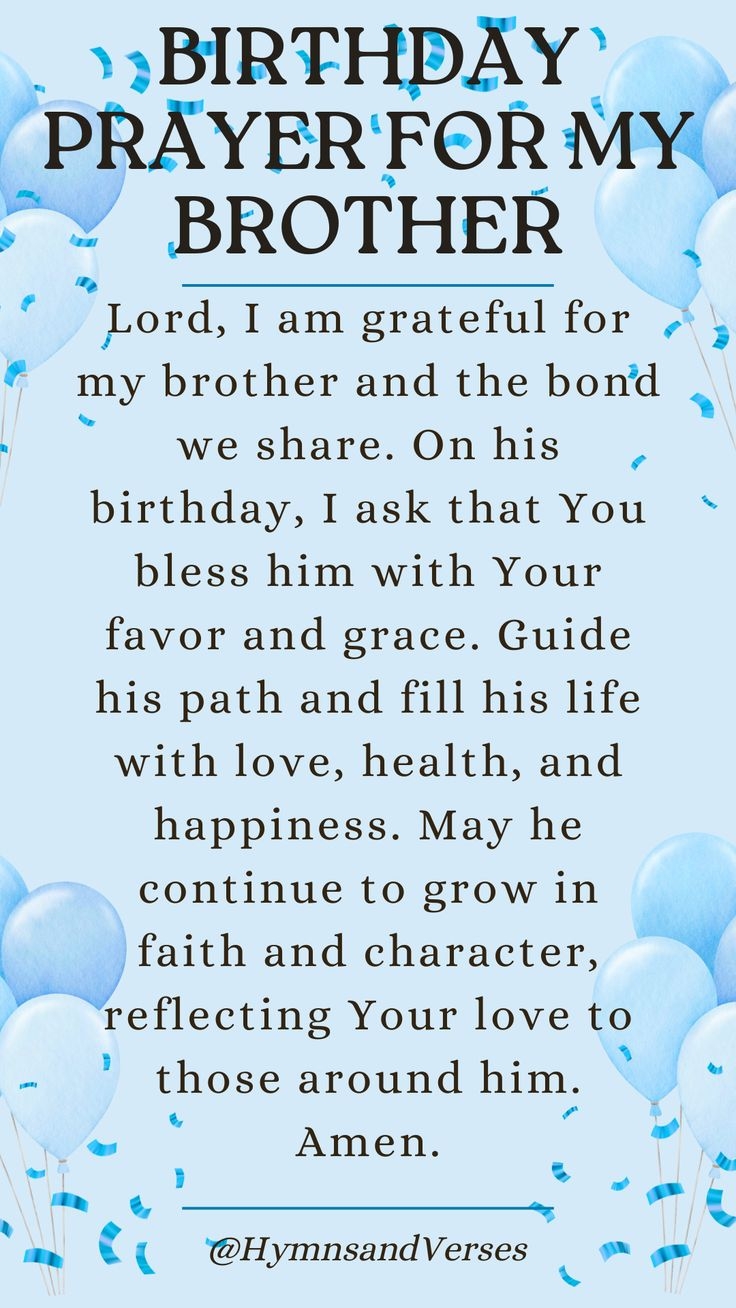 A Birthday Blessing For My Brother