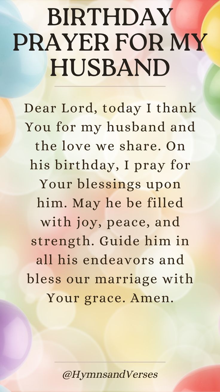 A Birthday Blessing For My Husband