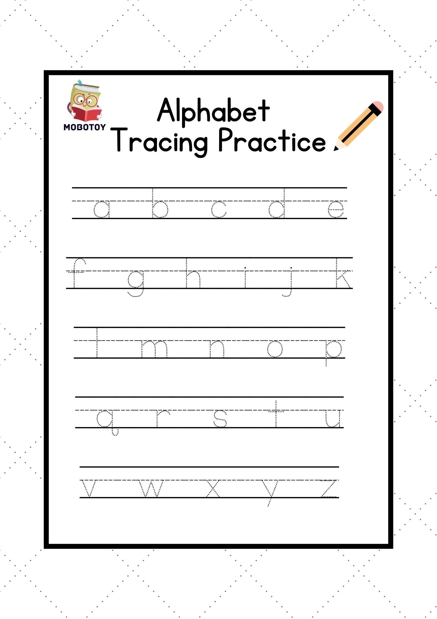 small letter a tracing worksheets
