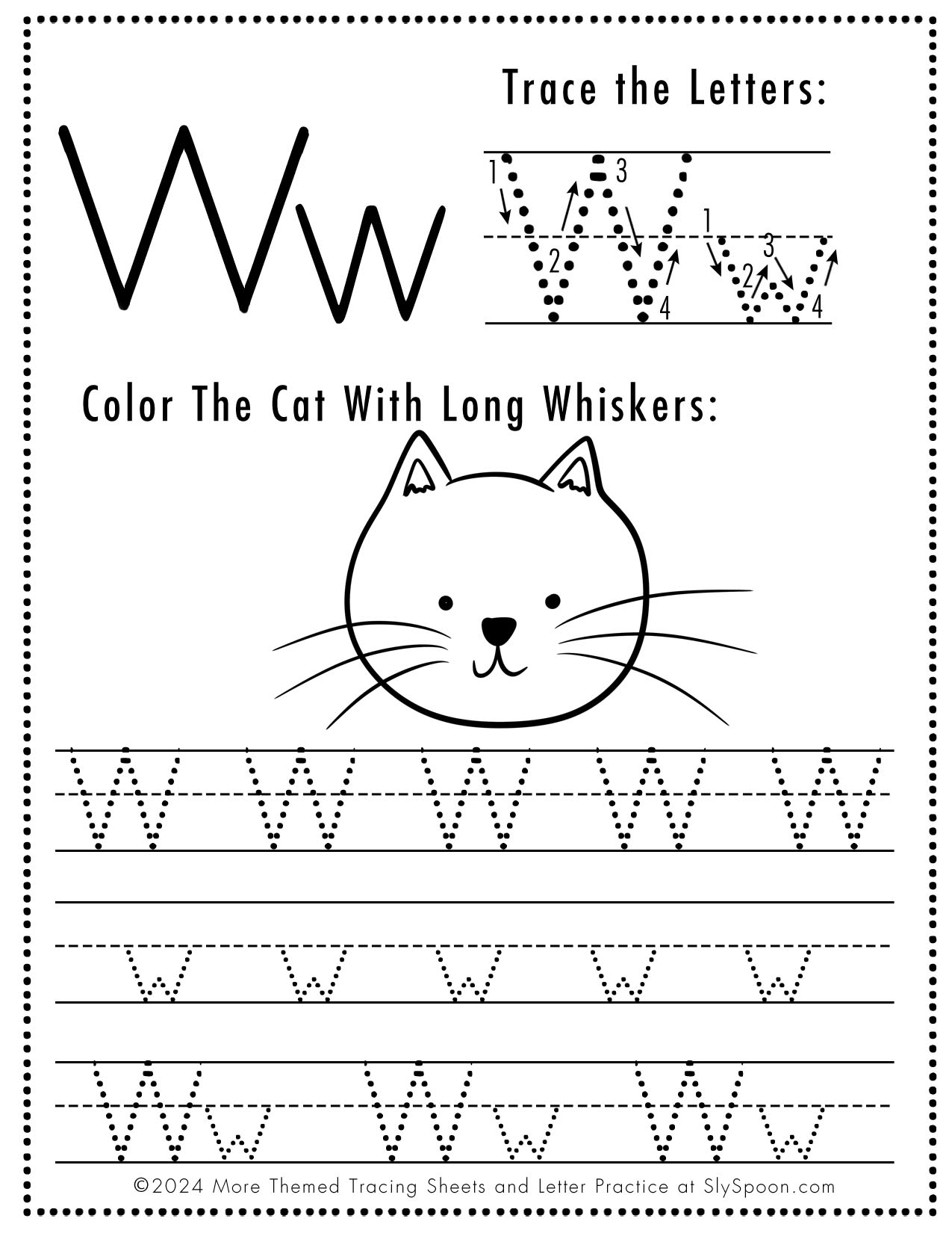 free printable tracing worksheets for kindergarten