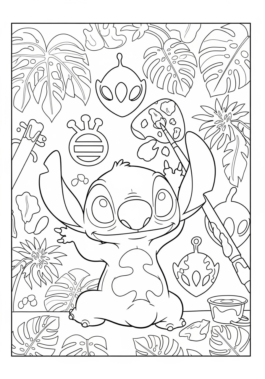 Adorable Cute Stitch Coloring Pages Free Printables