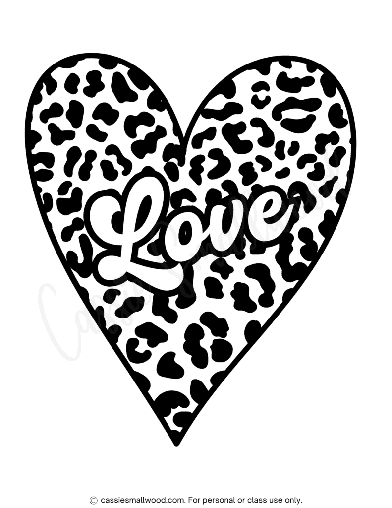 coloring sheets of hearts