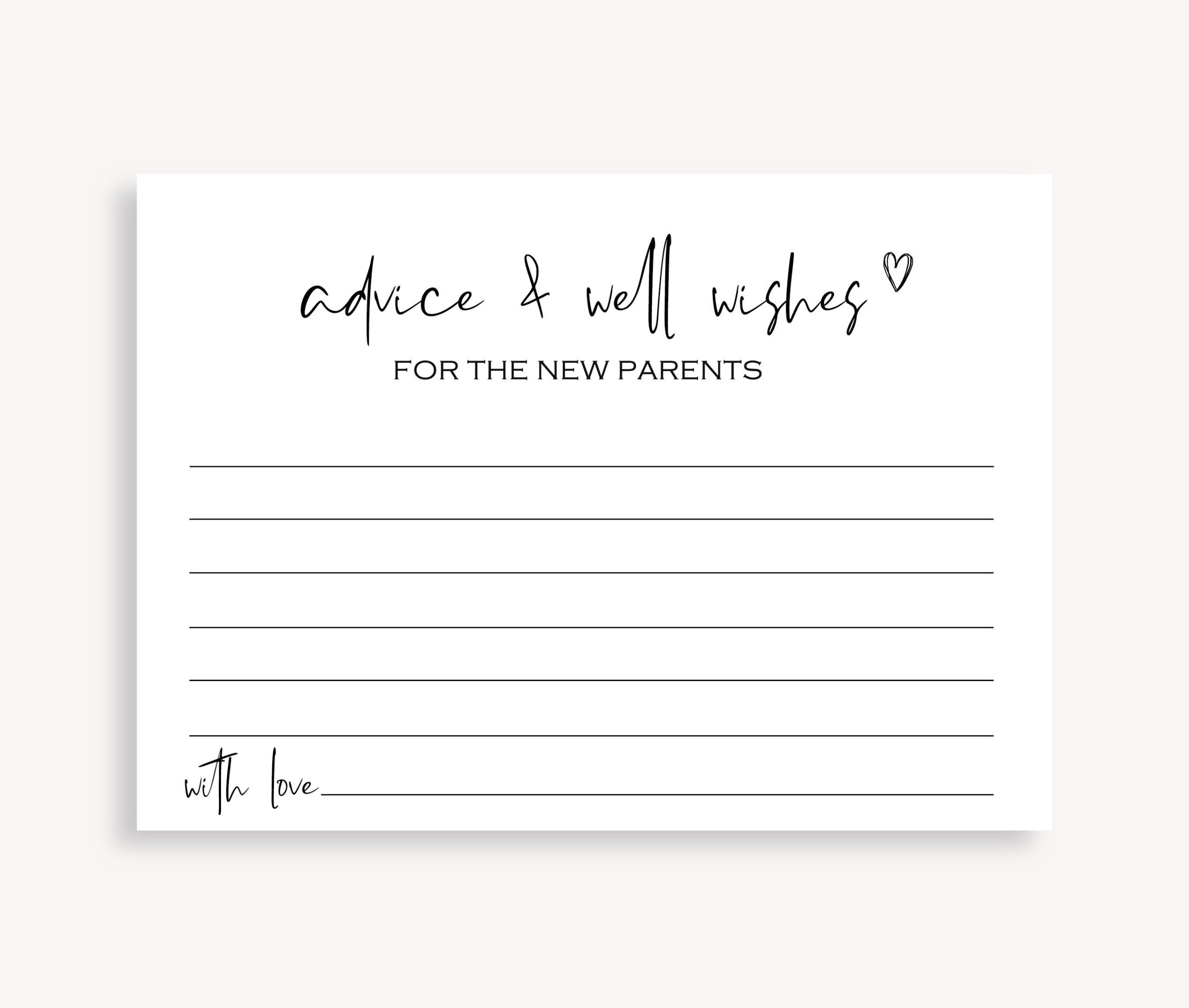 Advice And Wishes For New Parents