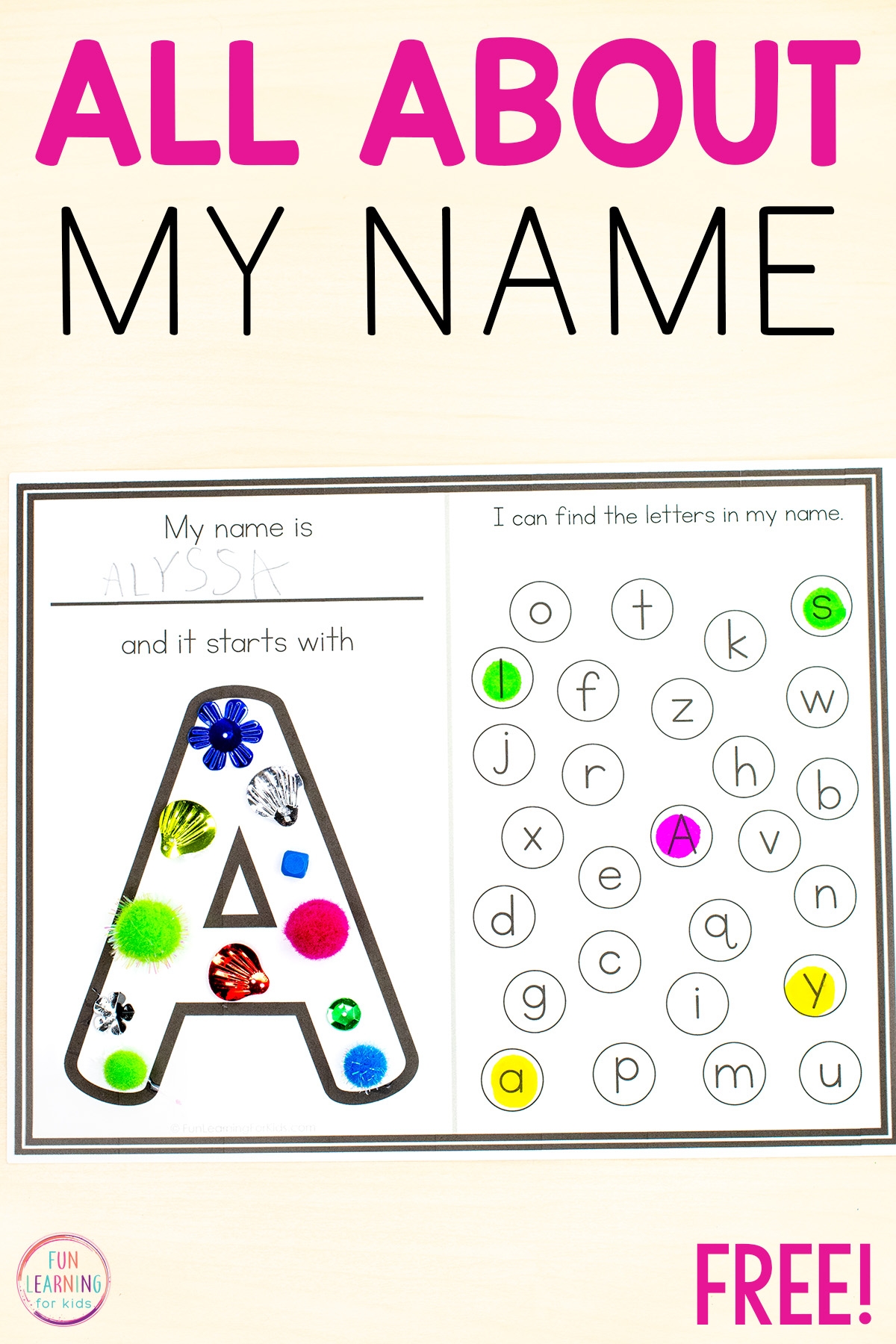 All About My Name Worksheet