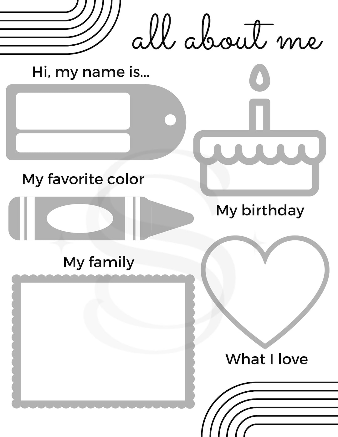 preschool worksheets all about me