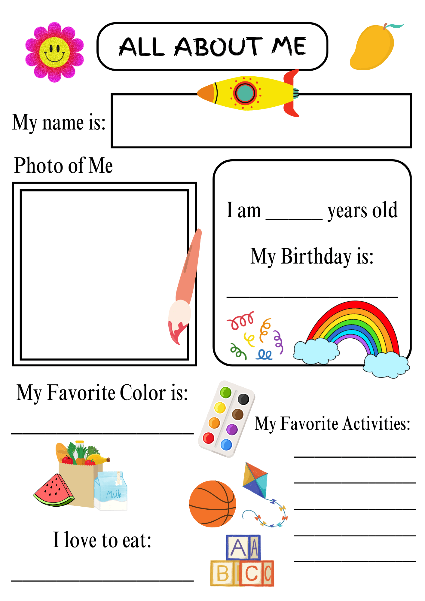 All About Me Preschool Worksheet By Spiessavvyy Raket PH