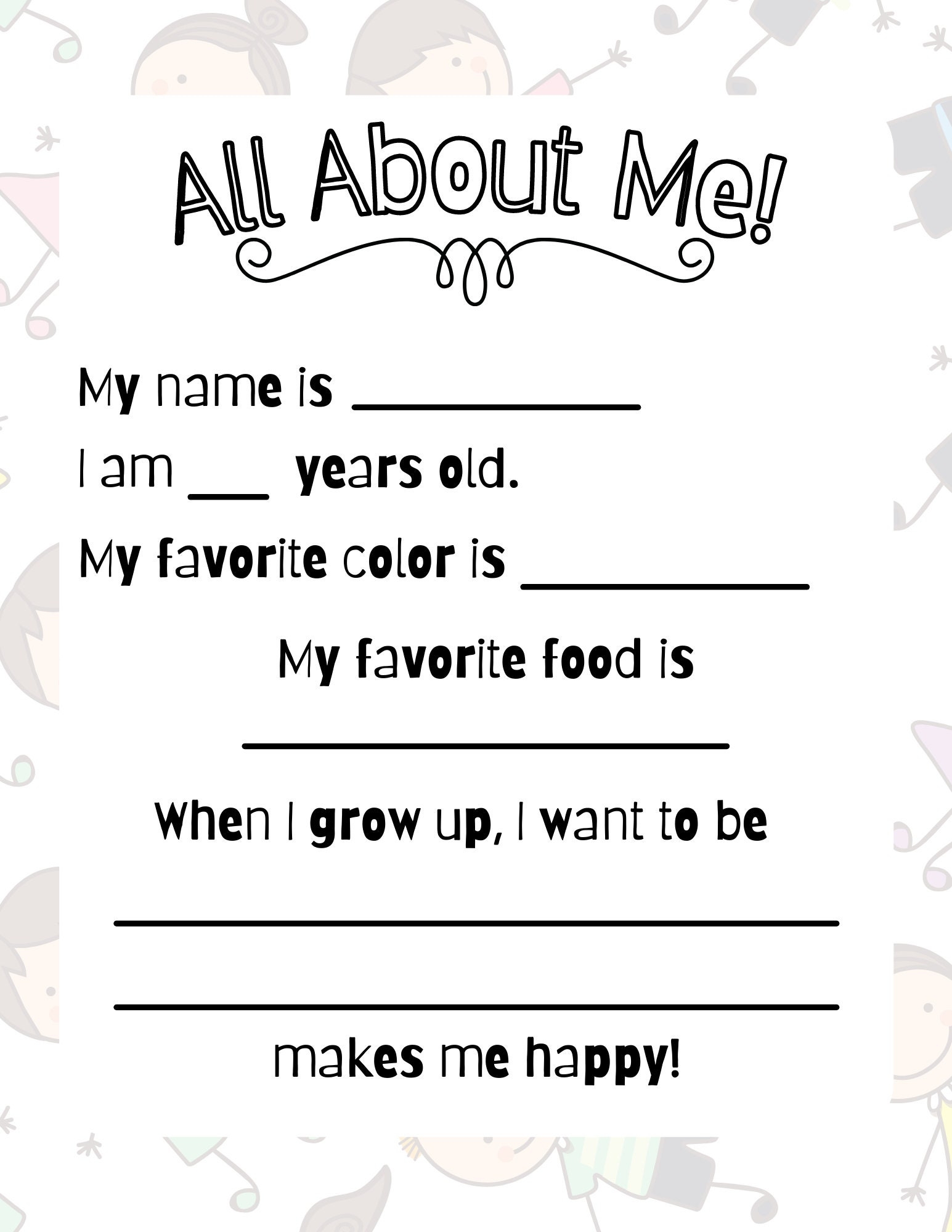 All About Me Preschool Worksheet First Day Of Preschool Handprint Poem Preschool Fun Fact Printable Mom And Dad Preschool Poem Etsy