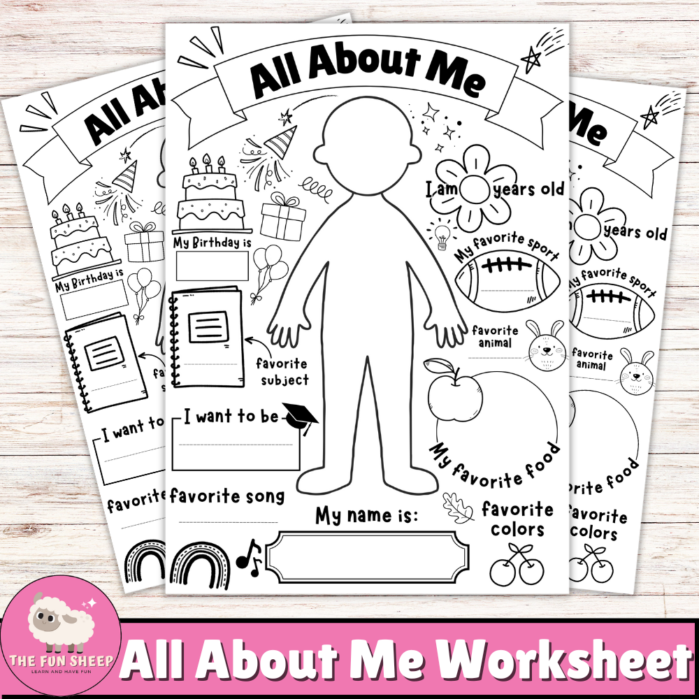 All About Me Worksheet Back To School Get To Know You Activity For Preschool Made By Teachers