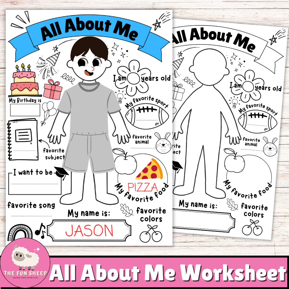 all about me worksheets for preschoolers