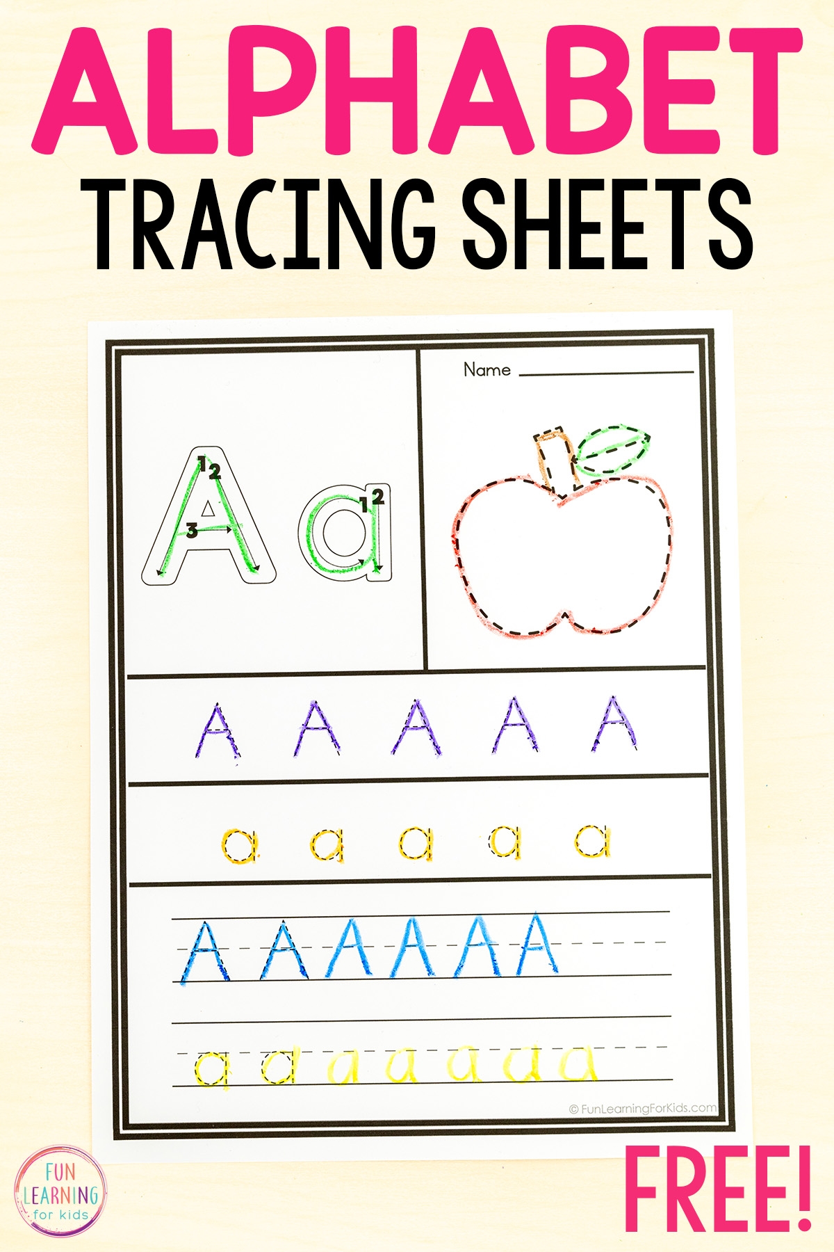 tracing worksheets for preschool