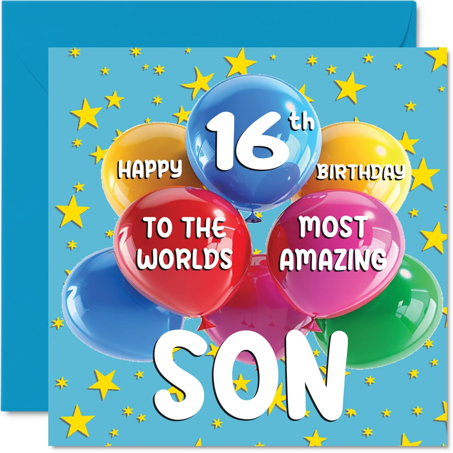 Amazon 16th Son Birthday Card World s Most Amazing Son Happy 16th Birthday Card For Son From Mom Dad 5 7 X 5 7 Inch Age 16 Sixteen Greeting Cards For Son Office Products
