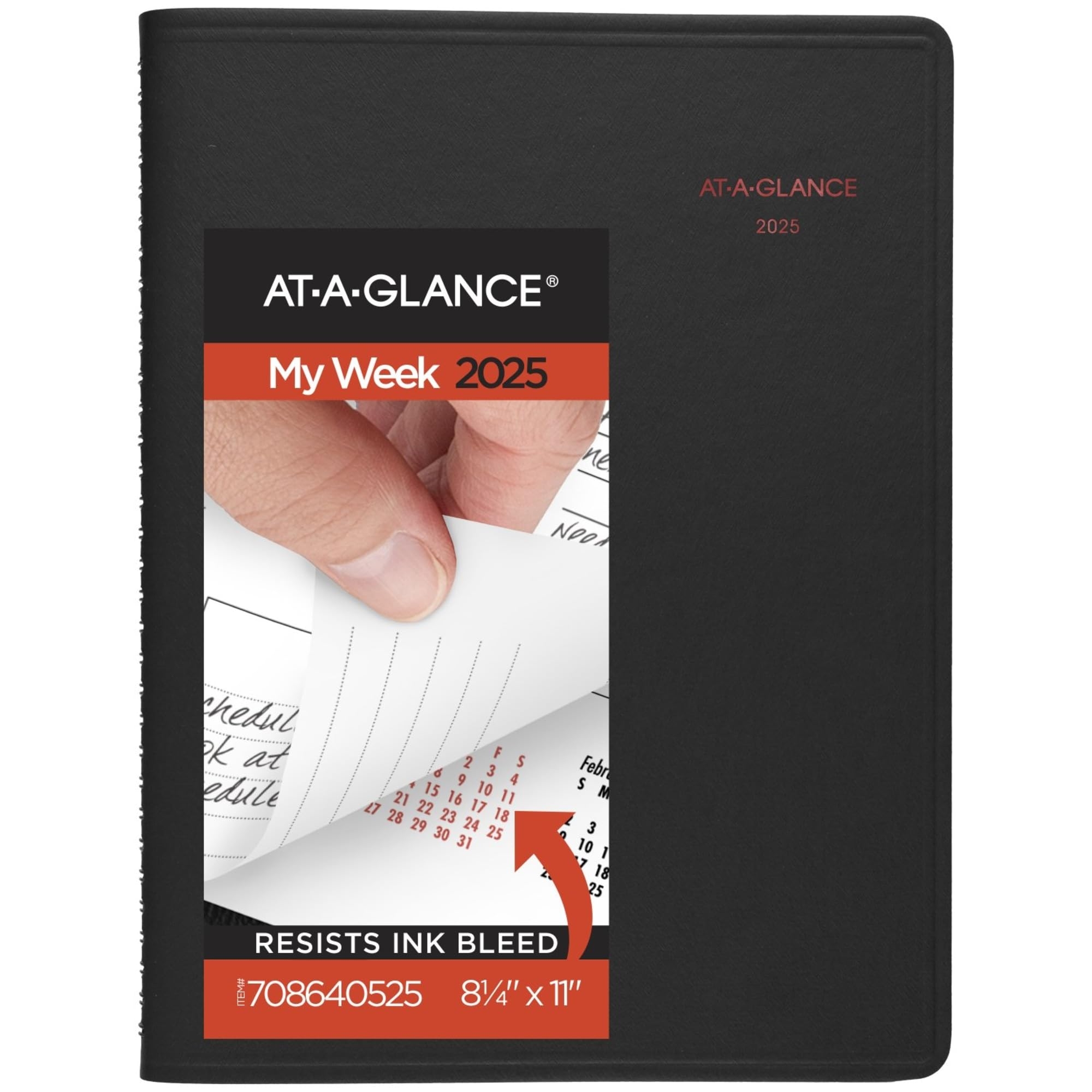 Amazon 2025 AT A GLANCE 800 Range Weekly Monthly Appointment Book Planner 8 1 4 X 11 Black 7086405 Office Products