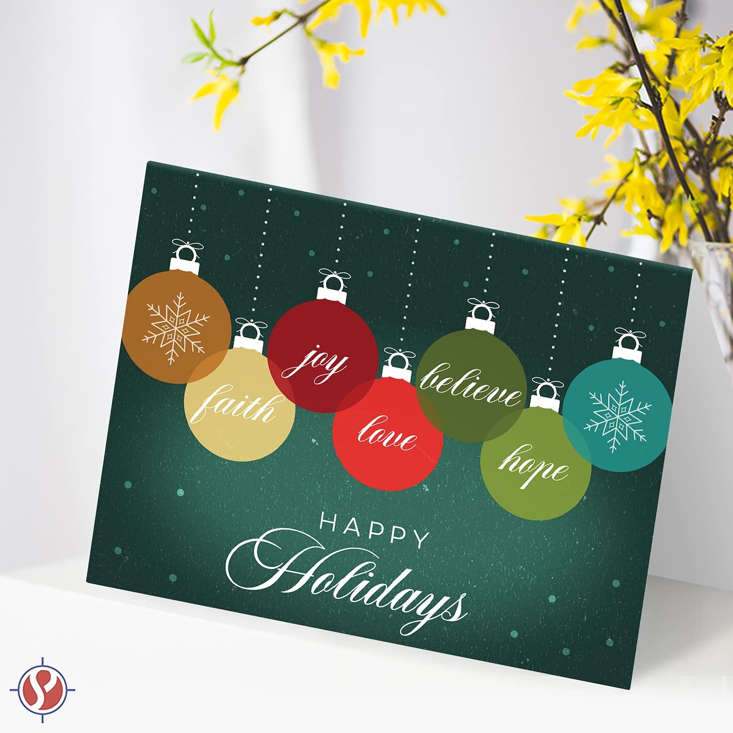 Amazon 2026 Happy Holidays Love Faith Hope Joy Believe Elegant Red And Green For Christmas New Year s And Holiday Greetings Invitations And Thank You Cards 4 25 X 5 5 A2