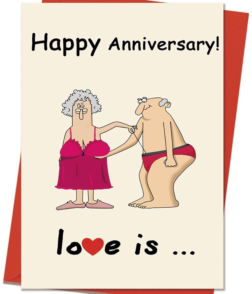 Amazon Abeletree Funny Anniversary Card Gifts For Couple Husband Wife Happy Wedding Anniversary Decoration For Men Women Office Products