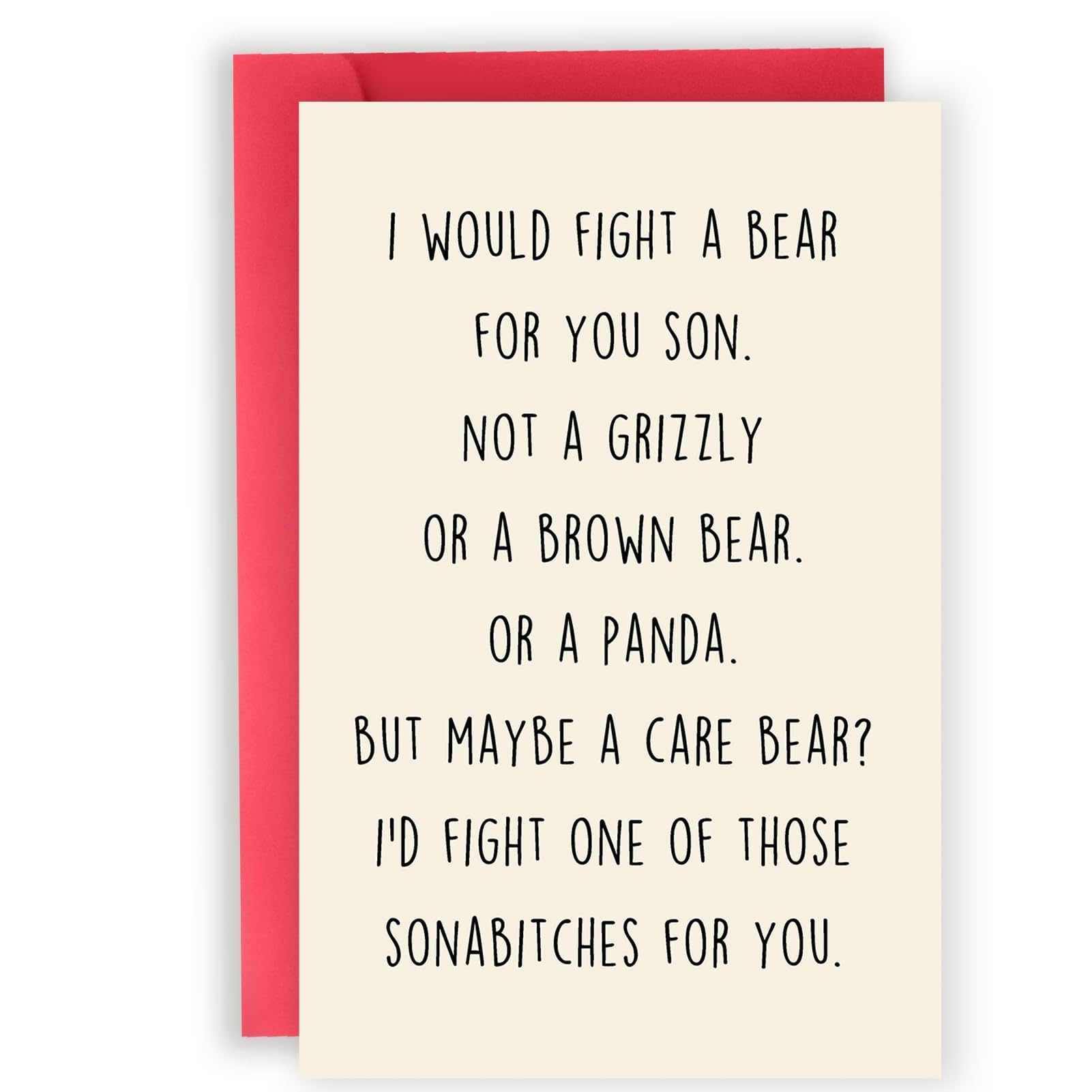 Amazon Abeletree Funny Birthday Card For Son Birthday Gifts For Son Adult From Parents Gifts For Him Office Products