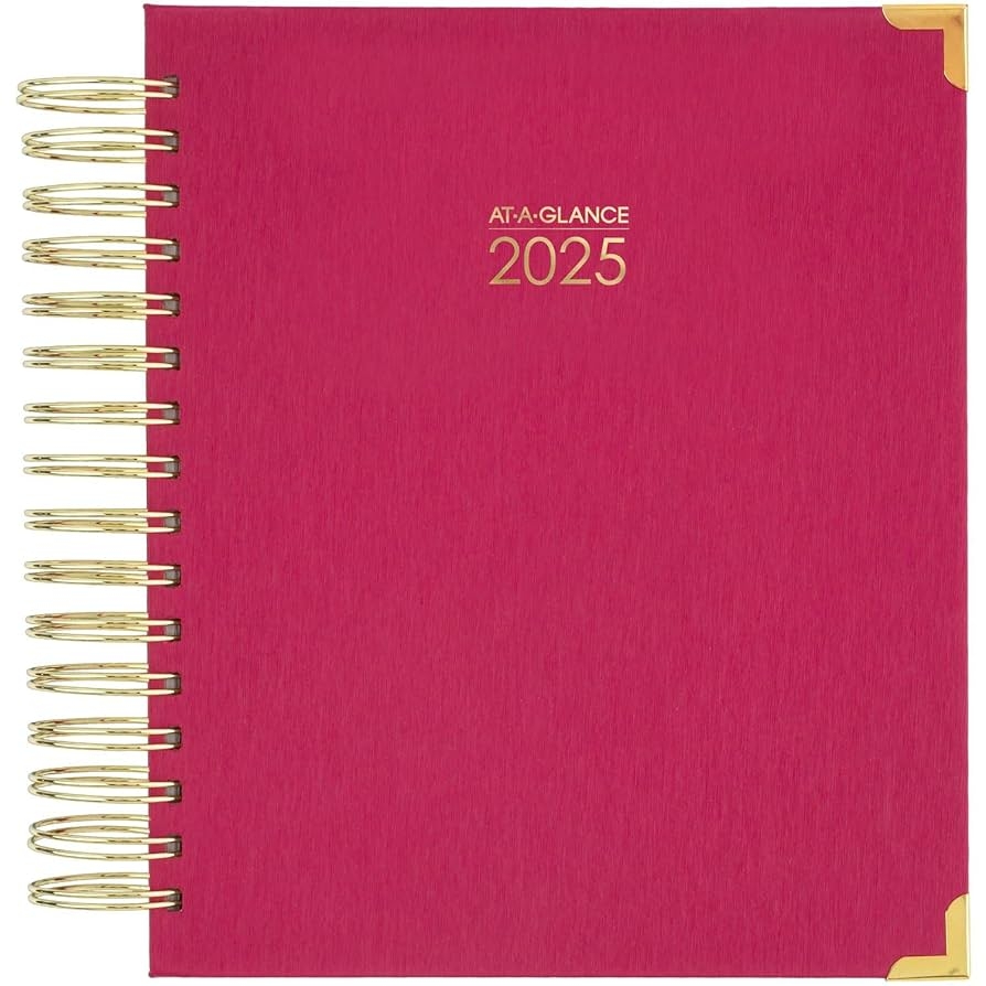 Amazon AT A GLANCE 2025 Planner Daily Monthly 7 X 8 3 4 Medium Hardcover Harmony Berry 6099 806 59 25 Office Products