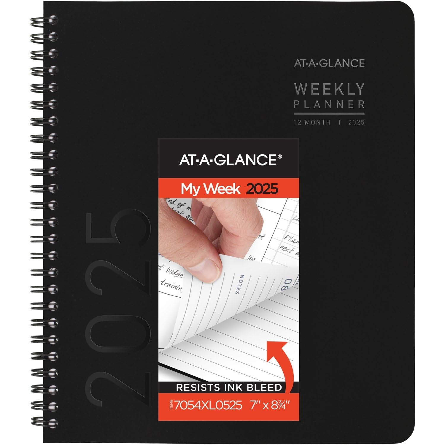 Amazon AT A GLANCE 2025 Planner Weekly Monthly 7 X 8 3 4 Medium Contemporary Lite Black 7054XL0525 Office Products