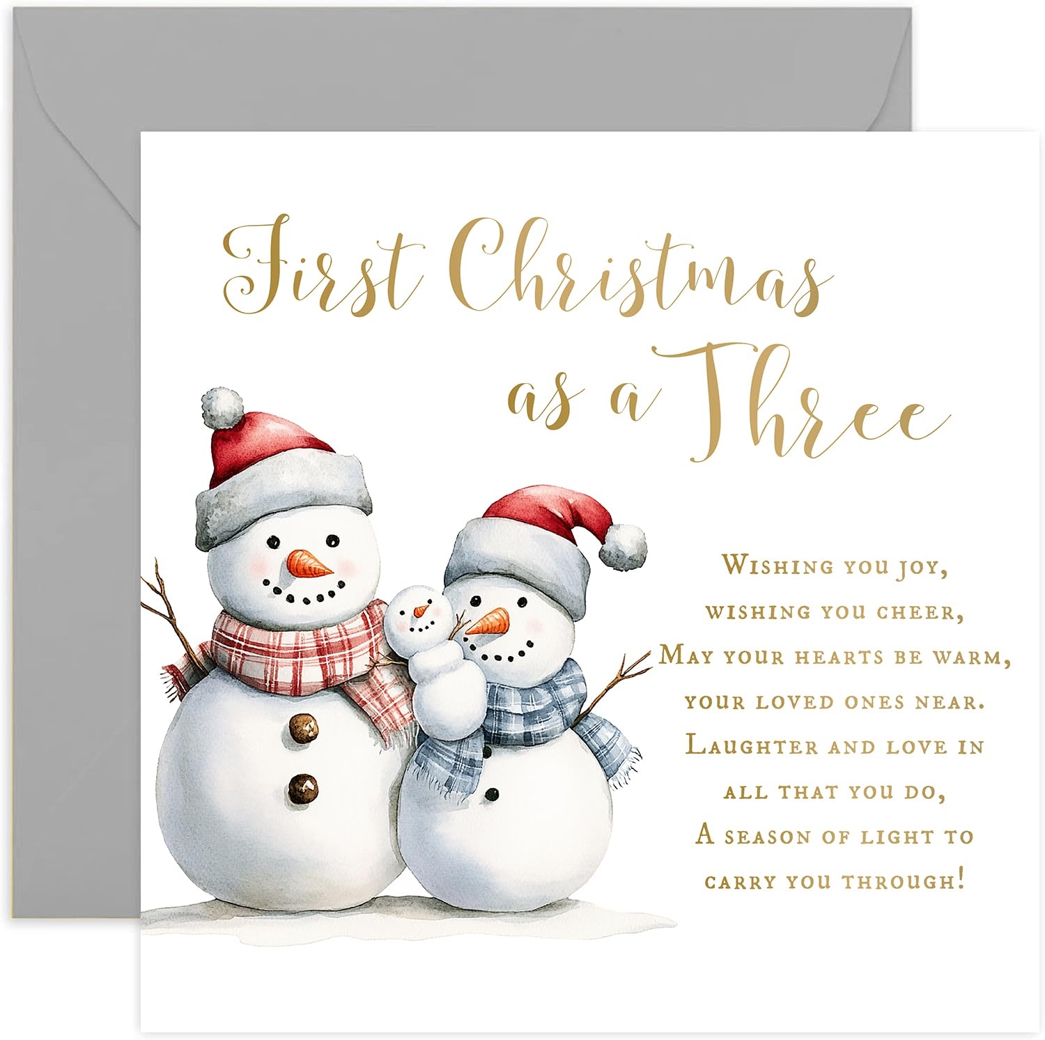 Amazon Babys First Christmas Card For Family Special Christmas Greeting Cards For New Parents First Christmas As A Three Card Snowman Design Luxury Christmas Cards For Family Office Products
