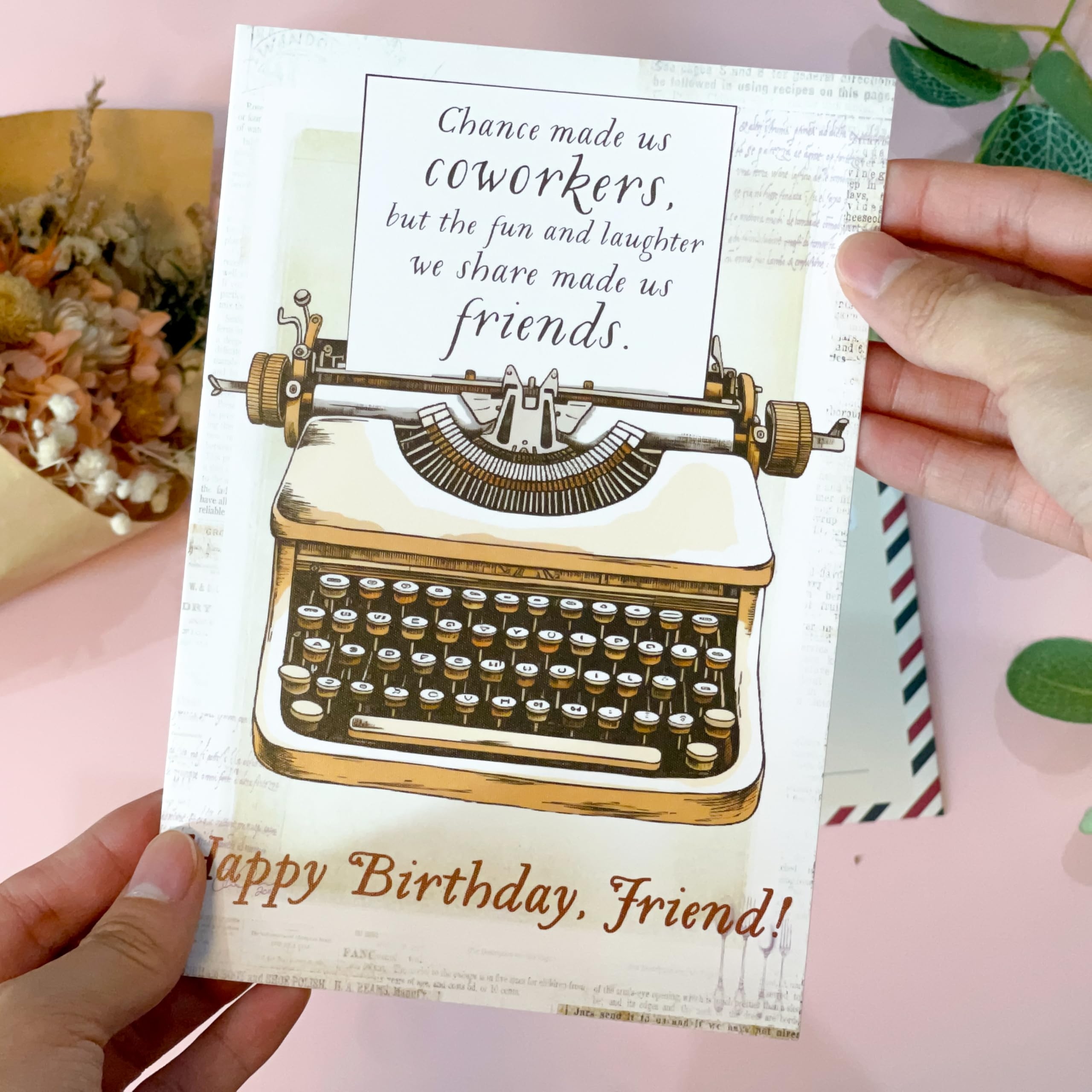 Amazon BlinkWishes Birthday Card For Coworker Happy Birthday Wishes For Coworker Friend Greeting Card With Envelope And Seal Happy Birthday Gift Idea For Coworker Colleague Office Products