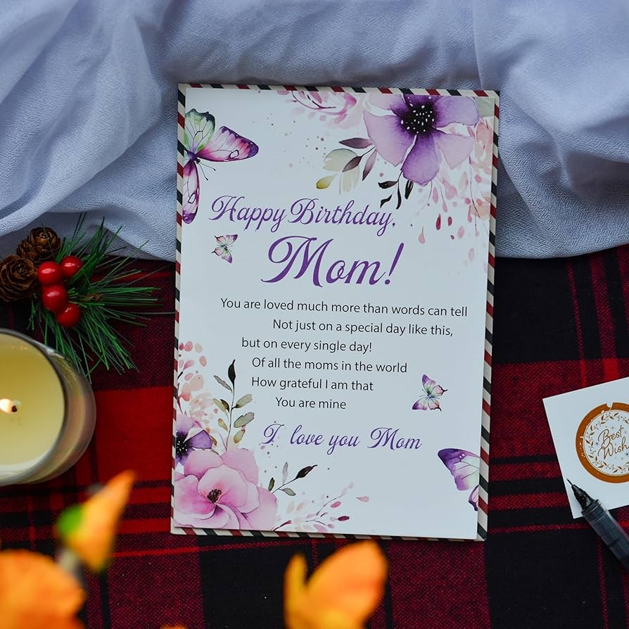 Amazon BlinkWishes Birthday Card For Mom Happy Birthday Wishes For Mom Greeting Card With Envelope And Seal Birthday Gift Happy Birthday Mom Card From Daughter Son Kids Office Products
