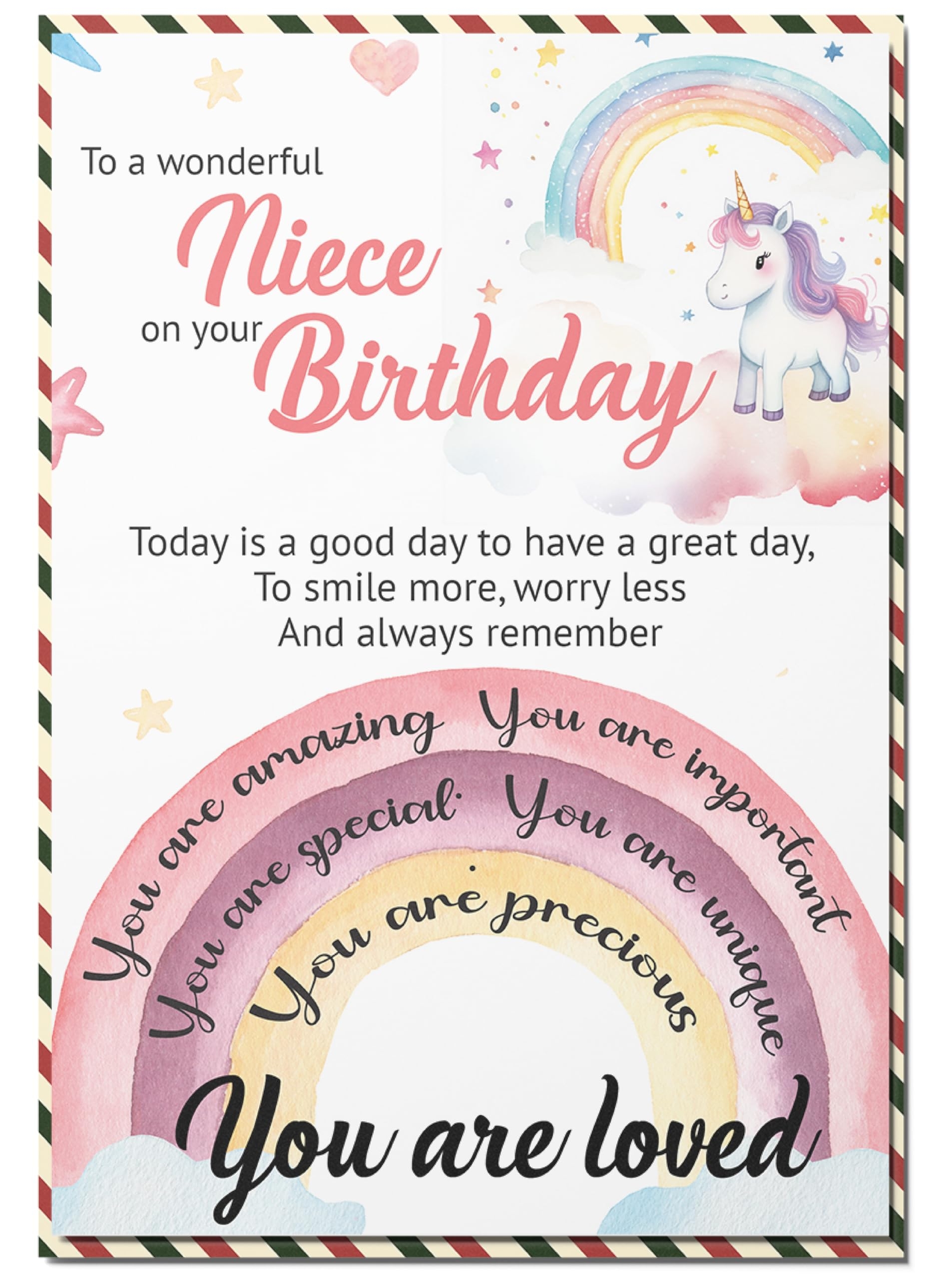 Amazon BlinkWishes Birthday Card For Niece Happy Birthday Wishes For Niece Greeting Card With Envelope And Seal Happy Birthday Gift Idea For Niece From Aunt Uncle Office Products
