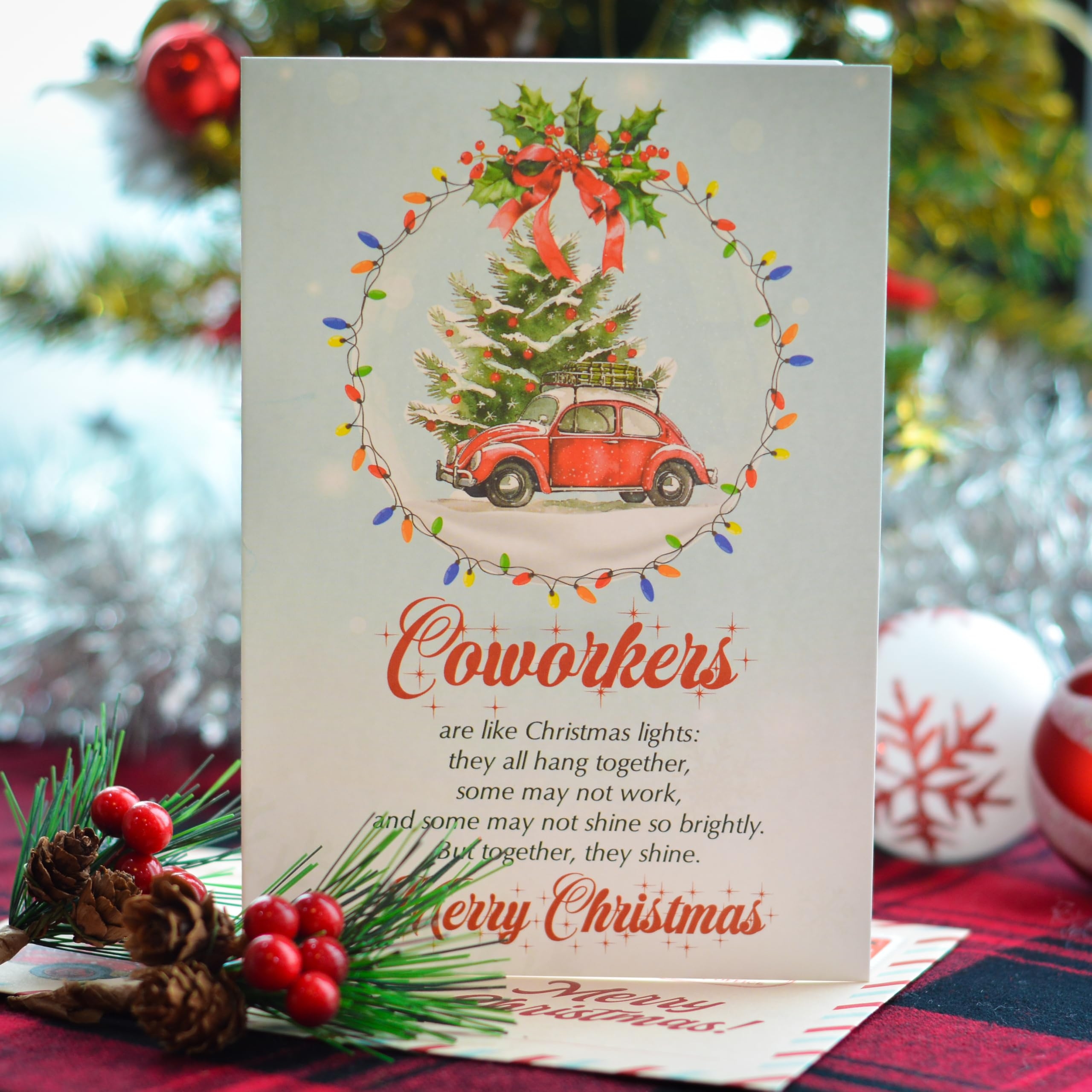 Amazon BlinkWishes Christmas Card For Coworkers Coworker Colleague Merry Christmas Greeting Card With Envelope And Seal Christmas Gift For Coworkers Colleague Friends Besties Office Products