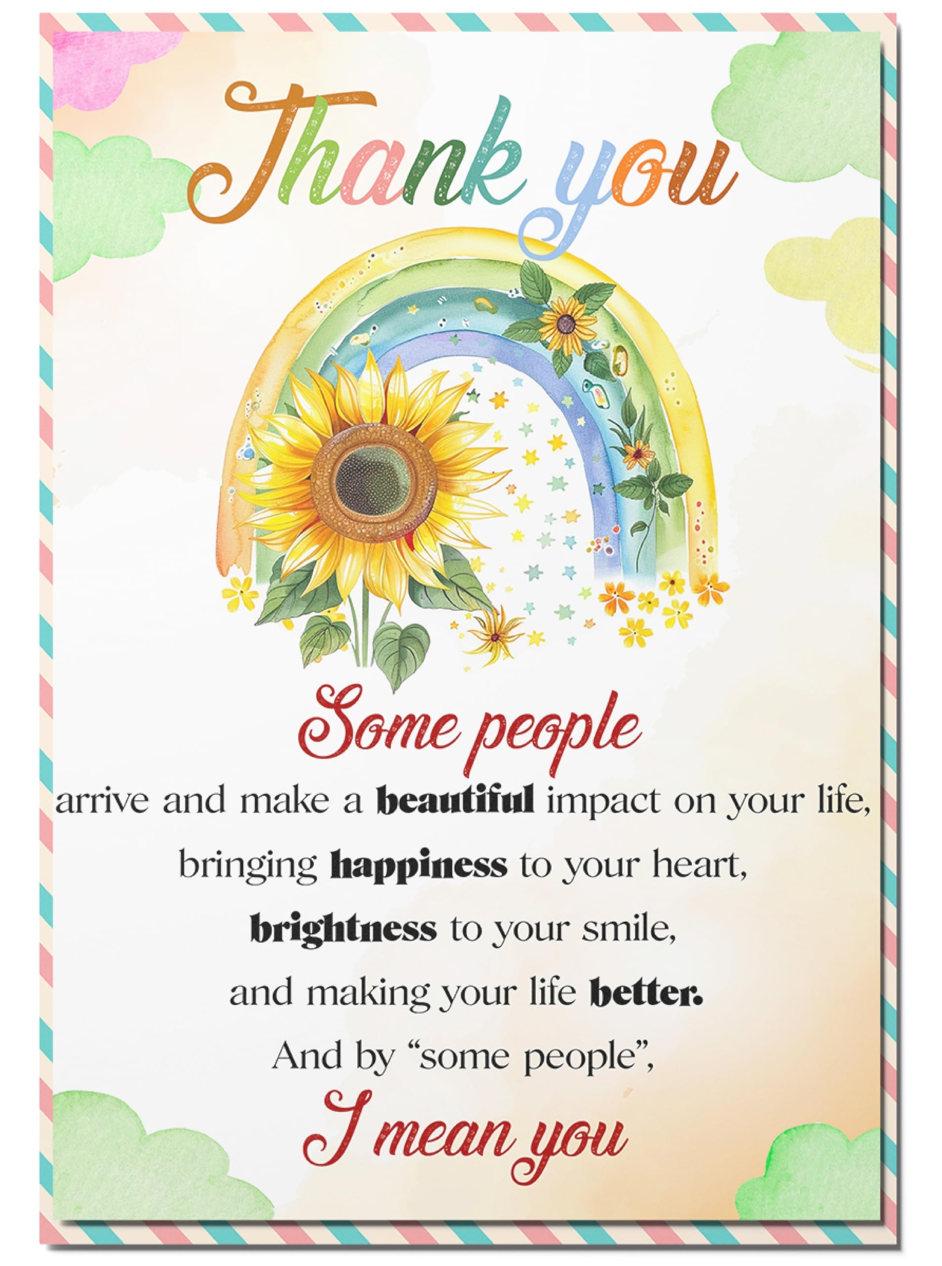 Amazon BlinkWishes Thank You Card Appreciation Greeting Card Thinking Of You Card Thank You Card For Birthday Parties Business And Graduation Thank You Cards Blank Office Products