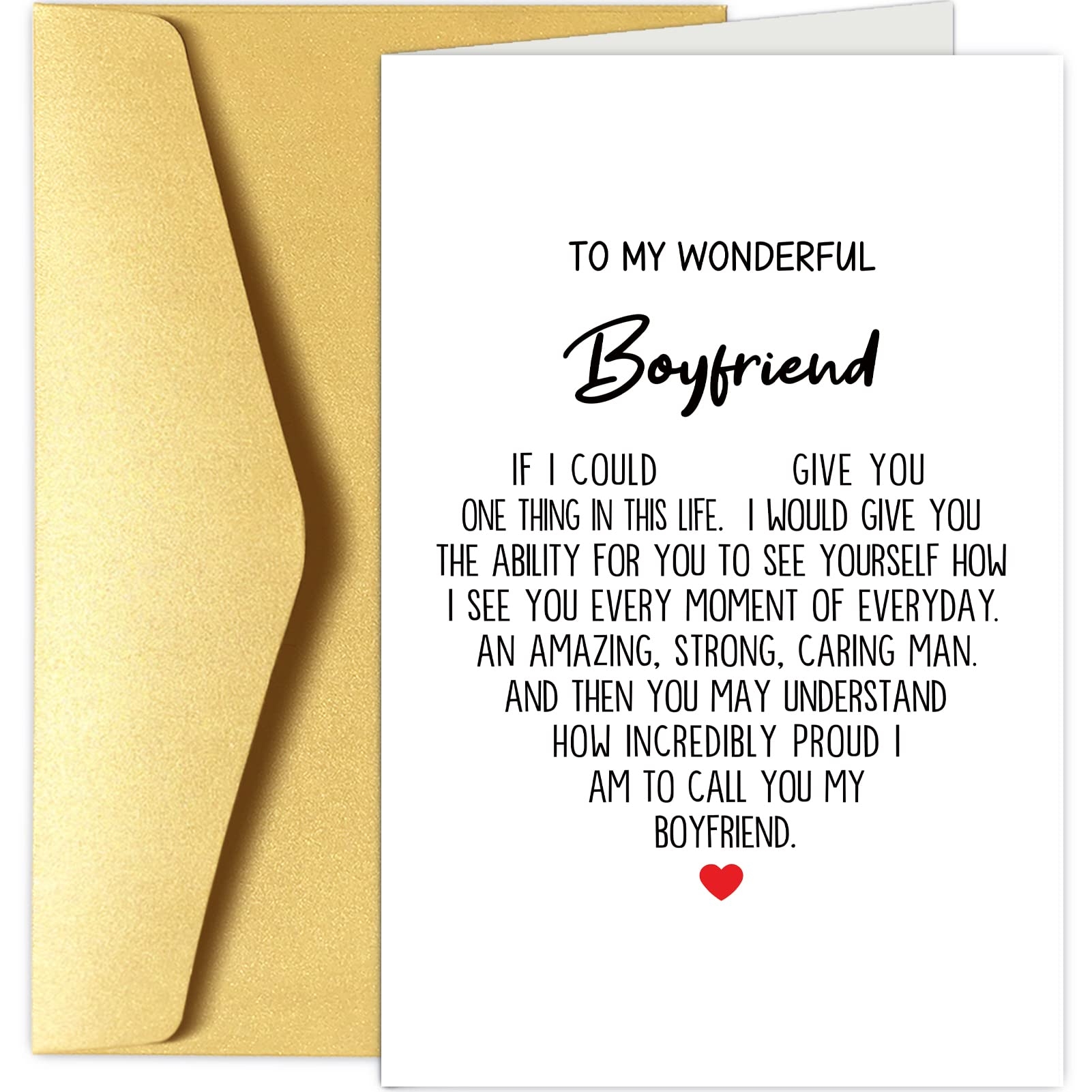 Amazon Chenive Heartfelt Boyfriend Greeting Card Birthday Card For Boyfriend Anniversary Card For Him How Incredibly Proud I Am To Call You My Boyfriend Electronics