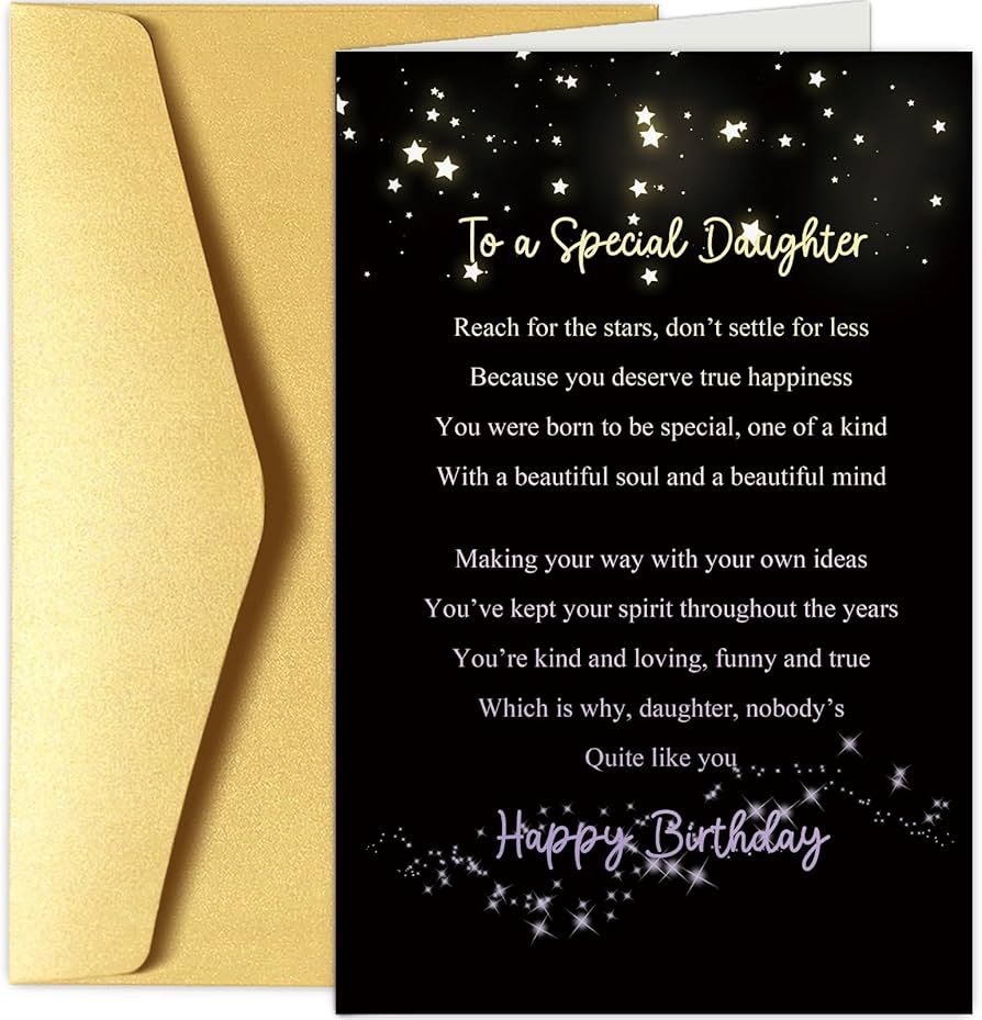 Amazon Chenive Heartfelt Daughter Birthday Card Happy Birthday Card For Adult Daughter Sweet Birthday Card From Dad Mom To A Special Daughter Office Products Amazon Chenive Heartfelt Daughter Birthday Card Happy Birthday Card For Adult Daughter Sweet Birthday Card From Dad Mom To A Special Daughter Office Products