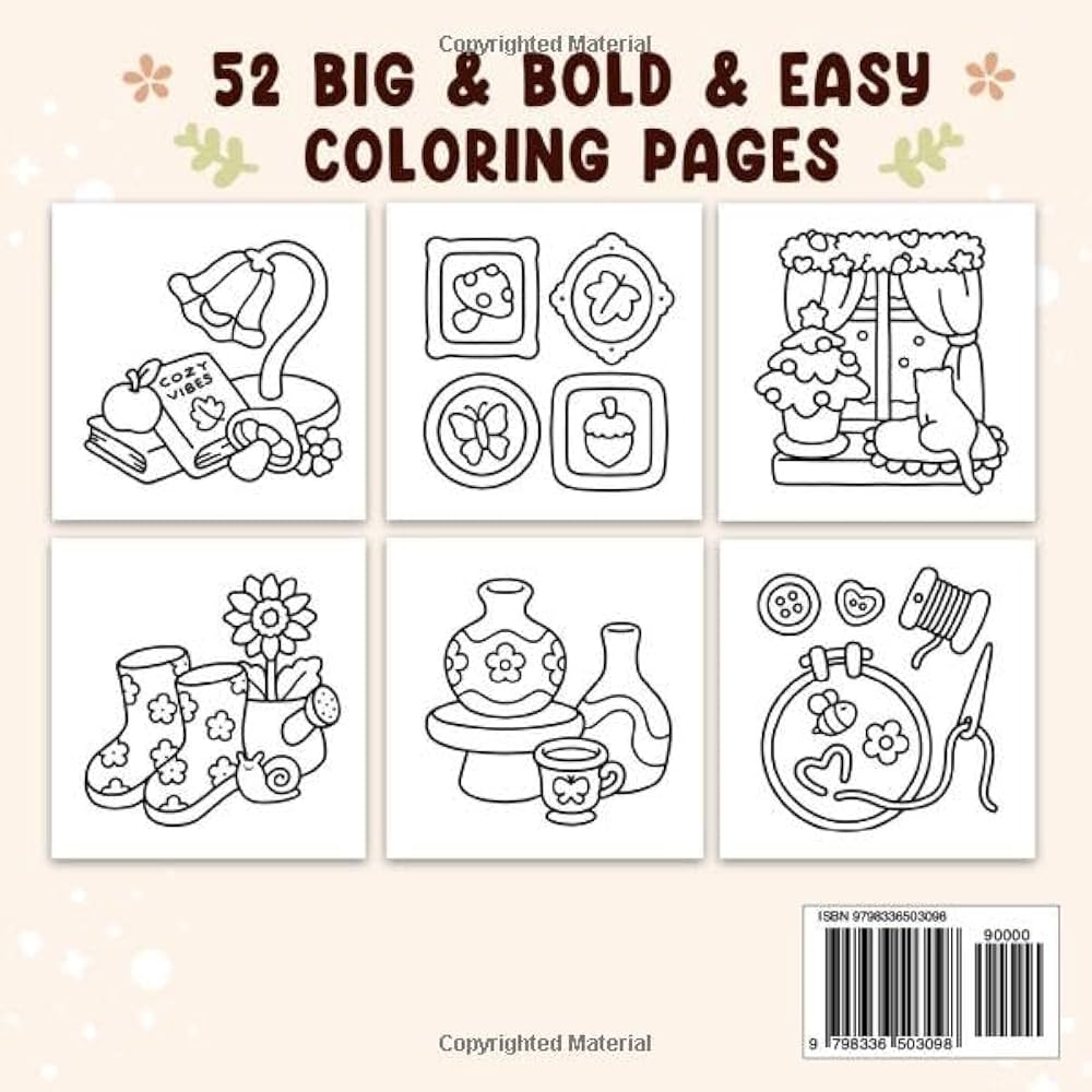 Cute Cozy Coloring Pages