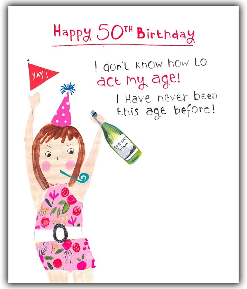 Amazon Emotional Rescue 50TH BDAY My Age Paper Salad BIRTHDAY CARD Office Products