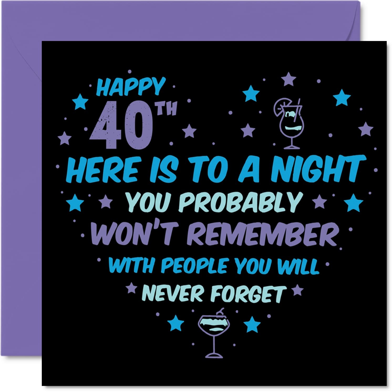 Amazon Funny 40th Birthday Card For Men Women Won t Remember Happy Birthday Cards For 40 Year Old Brother Sister Aunt Uncle Cousin Friend 5 7 X 5 7 Inch Forty Fortieth