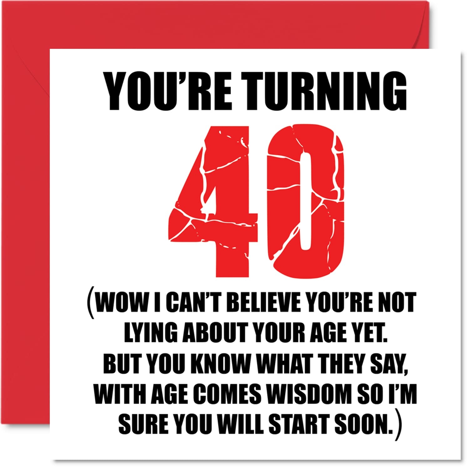 Amazon Funny 40th Birthday Cards For Men Woman Start Lying Fun Birthday Card For Dad Mom Brother Sister Grandpa Nanny Grandma Uncle Aunt 5 7 X 5 7 Inch Rude Joke