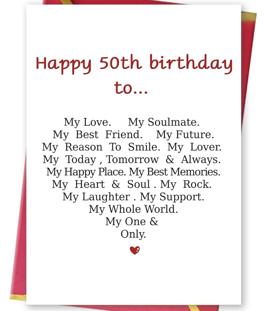 Amazon Funny 50th Birthday Card For Men Women Romantic 50 Year Old Greeting Card For Boyfriend Husband Naughty Love Anniversary Card For Wife Girlfriend Special 50th Birthday Gifts For Only Love Him Her 