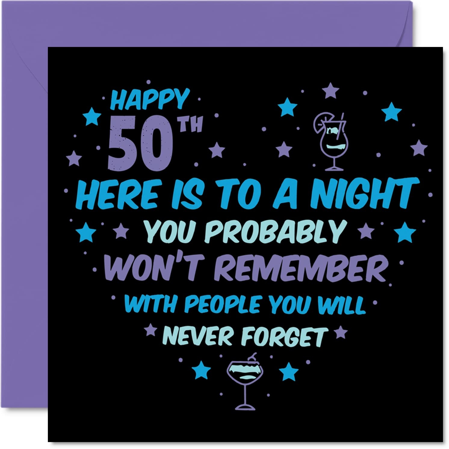 Amazon Funny 50th Birthday Card For Men Women Won t Remember Happy Birthday Cards For 50 Year Old Dad Papa Pops Mom Aunt Uncle Cousin Friend 5 7 X 5 7 Inch